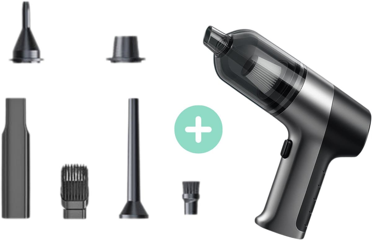 Purgato Autostofzuiger - Draadloos - 12.000 Pa - 2-in-1 Zuigen & Blazen - Type-C - Incl. Accessoires — afbeelding 1