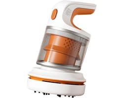 Oplaadbare USB‑bureaustofzuiger - Krachtige stille zuigkracht - Handstofzuiger voor thuis en kantoor - Geschikt voor computertoetsenborden, huisdiervachten en kruimels - Oranje - Tafelstofzuiger Handzaam - Multifunctionele tafelreiniger