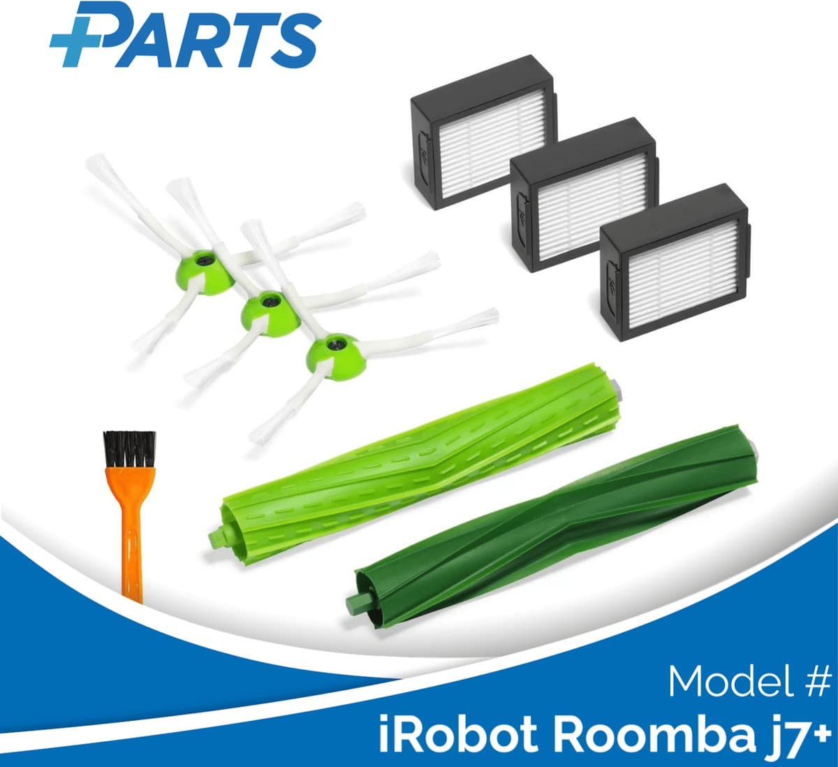 iRobot Roomba j7+ Onderhoudsset (Plus.Parts® alternatief voor 4624878 / 4639168) - LET OP; niet geschikt voor iRobot Roomba COMBO j7+! — afbeelding 1