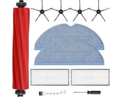11 stuks accessoires gescht voor Roborock S7/S7 Plus/S7 MaxV/S7 MaxV Ultra/S7 Pro Ultra robotstofzuiger, 1 hoofdborstel, 2 dweilpads, 2 HEPA-filters, 4 zijborstels, 1 reinigingsborstel, 1 schroevendraaier