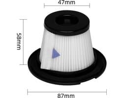 2 stuks geschikt voor MOOSOO draadloze handstofzuiger accessoires K17 Filter filter HEPA filterelement