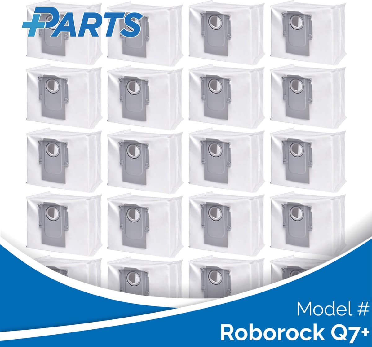 Roborock Q7+ Stofzakken (20 Stuks, Plus.Parts® alternatief voor 8.02.0132) — afbeelding 1