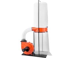 Stofafzuigsysteem Werkplaats - Zaagselafzuiger - 1869 m³/uur Luchtstroom - 2,5 Micron Filtratie - 1,5 pk Motor - Stofzak 132,5 L - Filterzak 159 L
