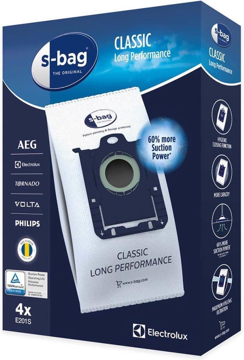 Electrolux S-bag E201S - Stofzuigerzakken - 4 stuks — afbeelding 1