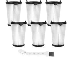TuseRxln Stofzuigerfilters – HEPA – Geschikt voor meerdere modellen – 6 stuks – Wit