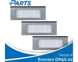 Ecovacs DN5G.02 Filters (3 Stuks, Plus.Parts® alternatief voor 201-1628-0022)