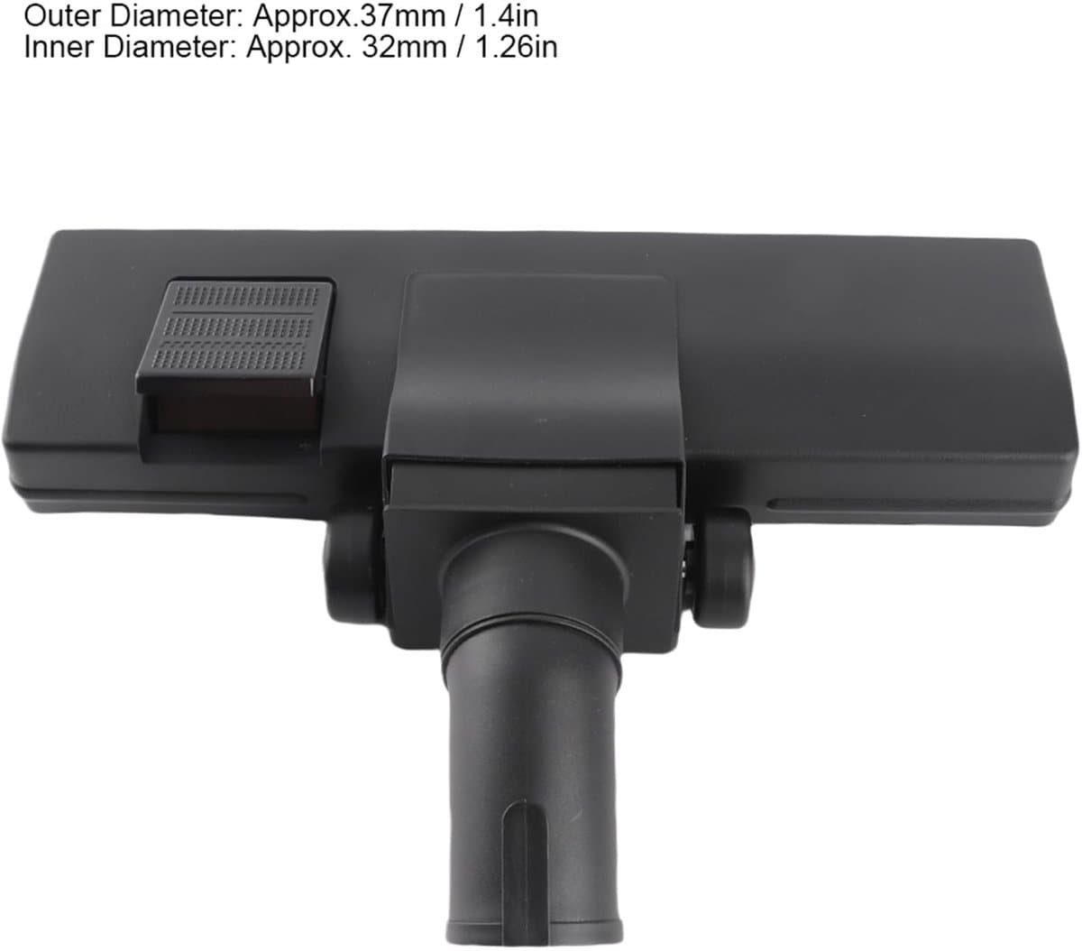 Dailygoods- Vloerborstel 360 Graden Draaibaar - Universele Bevestiging - Geschikt voor Stofzuiger met 32 mm Binnendiameter - Duurzaam Kunststof - Geschikt voor Tapijten en Harde Vloeren - Stofzuigerborstel — afbeelding 1