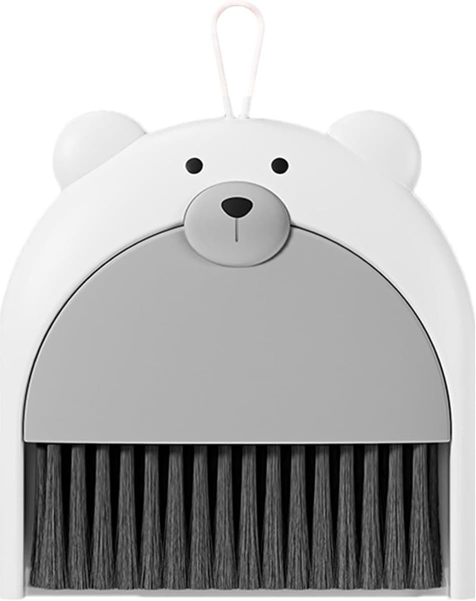Mini Bezem Stofpan - Kleine Schoonmaakset - Desktop Reinigen - Compact Ontwerp - 17 x 16 cm — afbeelding 1