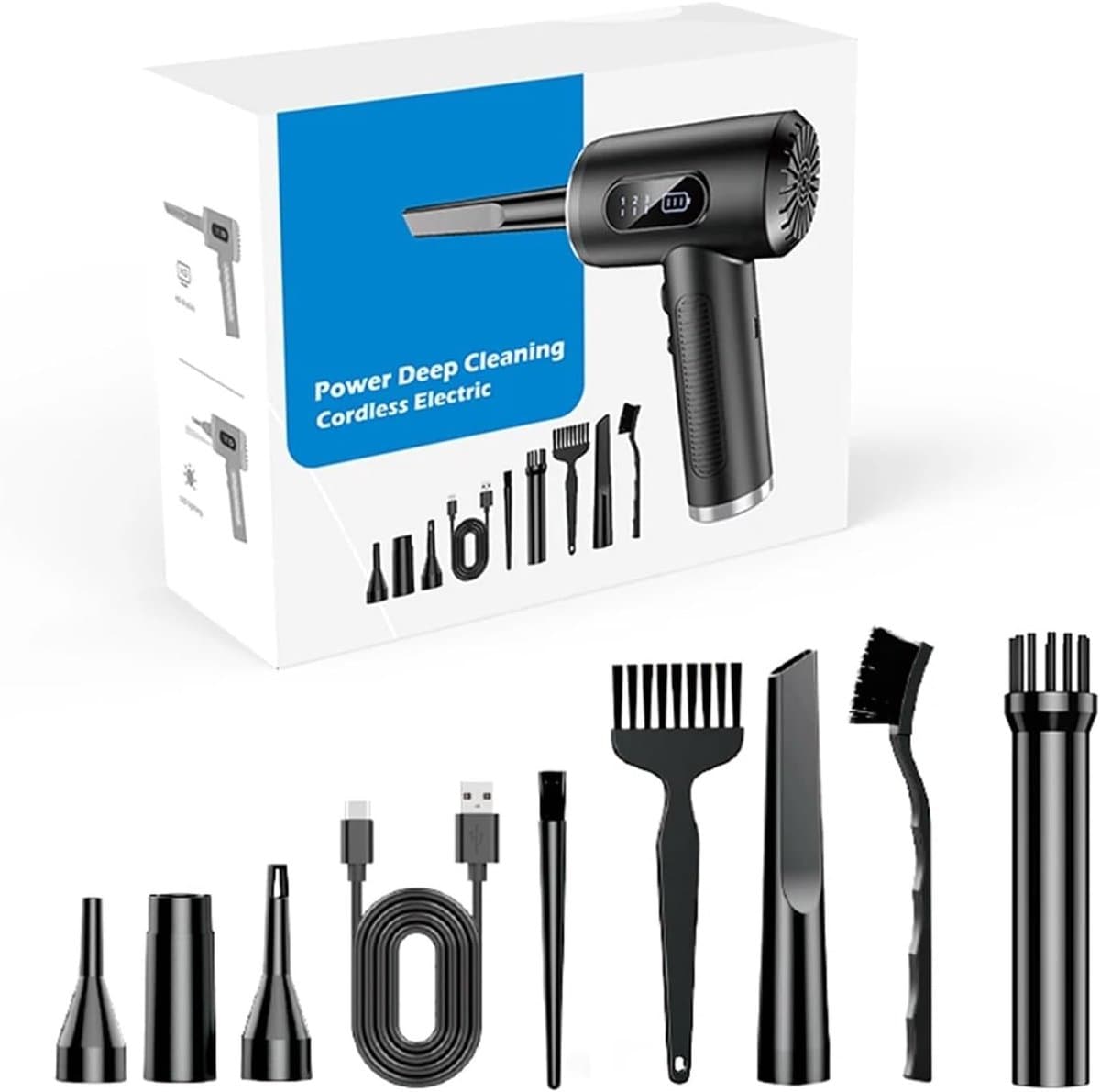 Draagbare Reiniger - Kruimelzuiger Blazer - Auto Huis - Dubbele Functie - 500 Gram — afbeelding 1