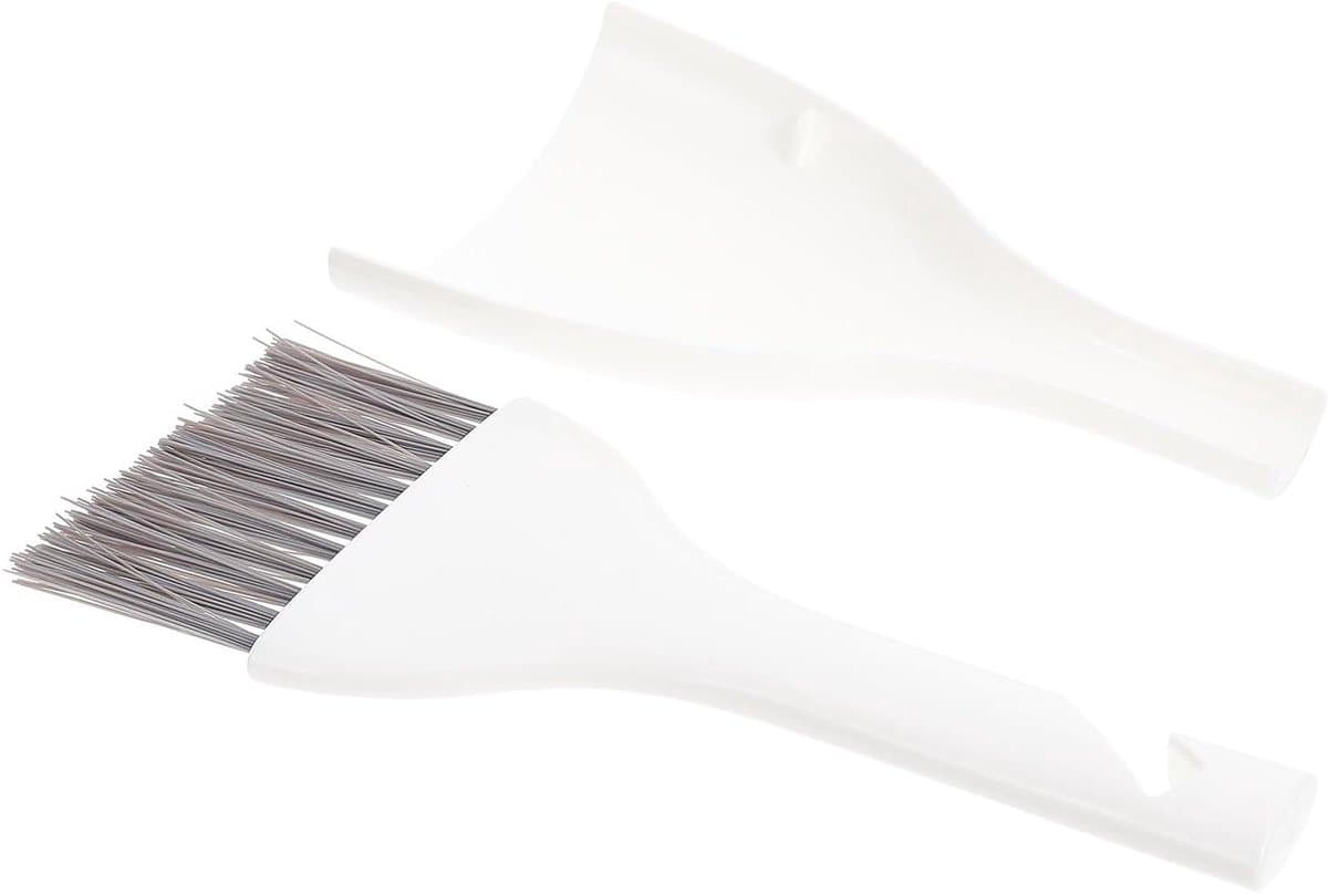 Mini Schoonmaakset - Stoffer Bezem - Bureau Schoonmaken - Compact Ontwerp - 19.5 cm - Wit — afbeelding 1