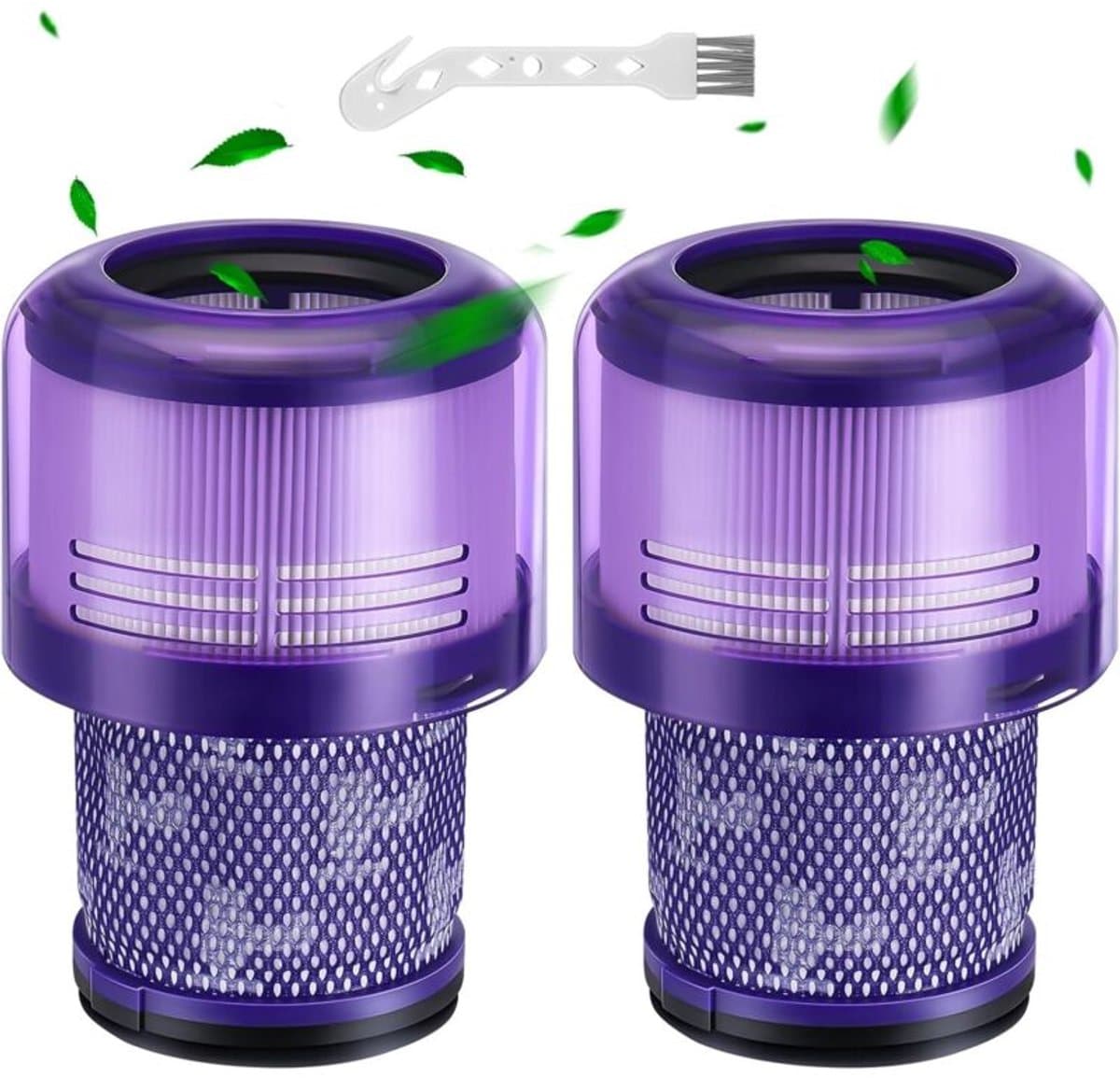 Set van 2 vervangingsfilters geschikt voor de draadloze stofzuigers geschikt voor Dyson V11 Animal/Absolute/Torque Drive/Fluffy/Complete Pro V15 Detect SV14. — afbeelding 1