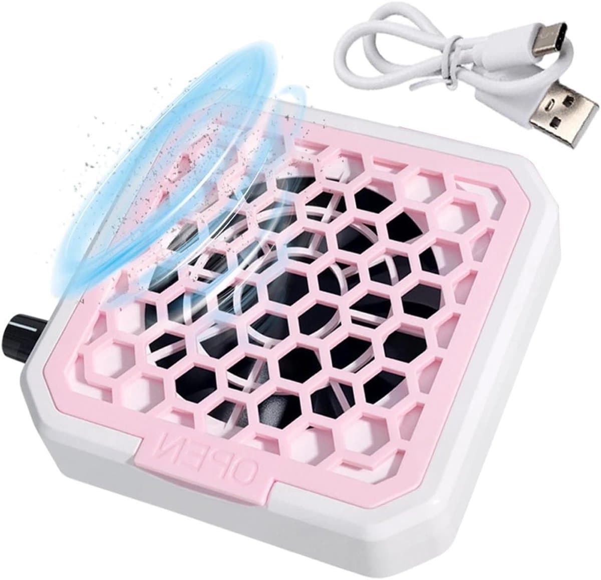 Mini Stofzuiger Nagels - Nagelstof Verzamelaar - Nagelverzorging Thuis - Geluidsarme Werking - Compact Formaat - Wit — afbeelding 1