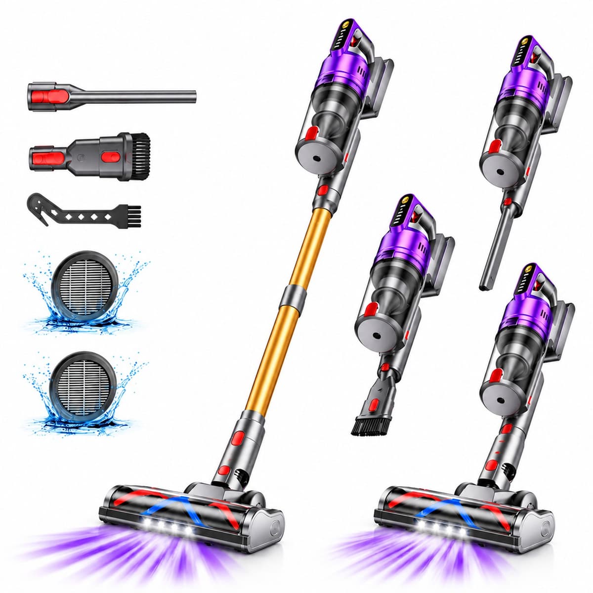 Nyoz draadloze stofzuiger G8 - Steelstofzuiger - 680W - 70.000 Pa — afbeelding 1