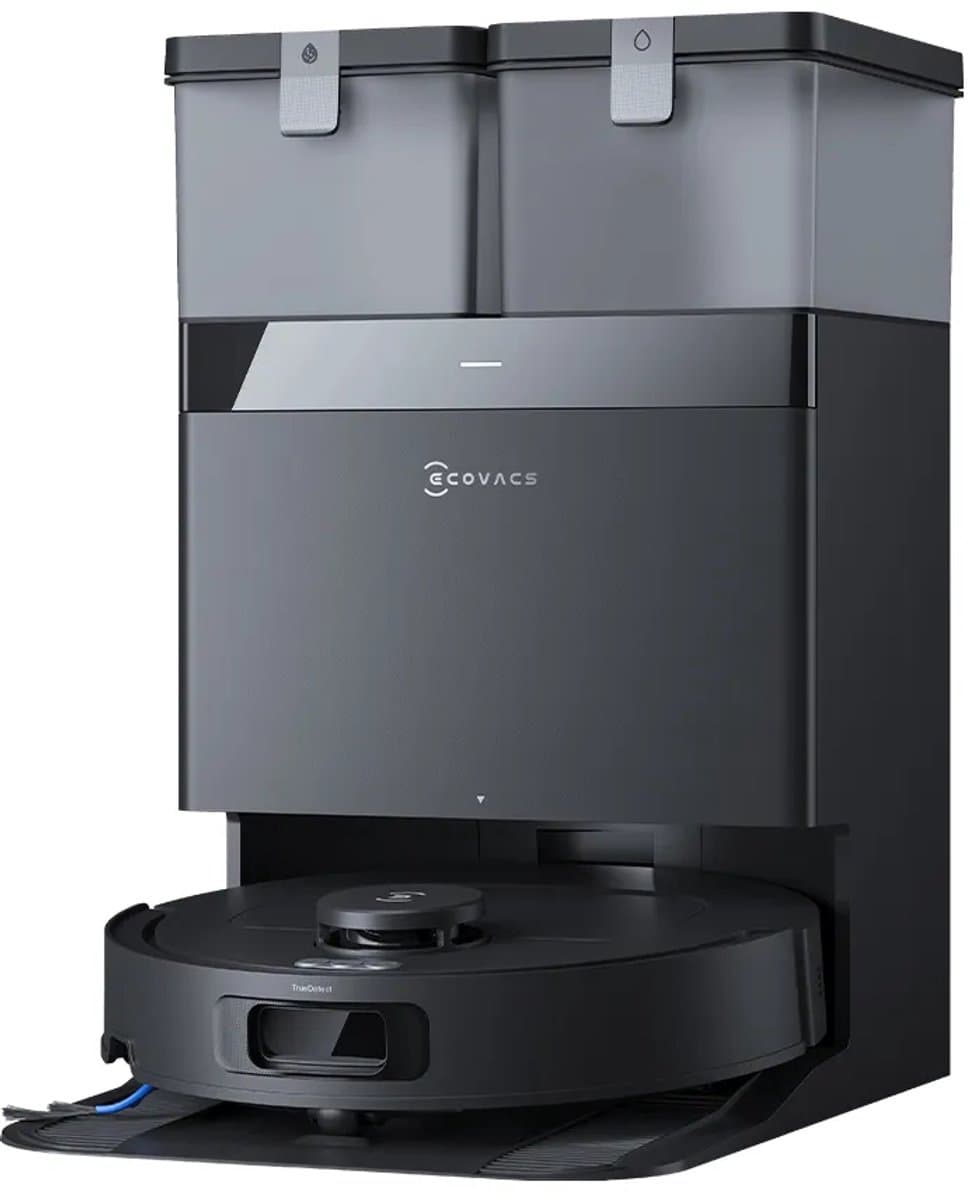 ECOVACS - DEEBOT T30C Gen 2 - Stofzuig en dweilrobot (Zwart) - 25.000 Pa zuigkracht- Zelfreinigende Robotstofzuiger met Warmwater – Dweilsysteem - Automatisch Leegstation - Geschikt voor dierenharen — afbeelding 1