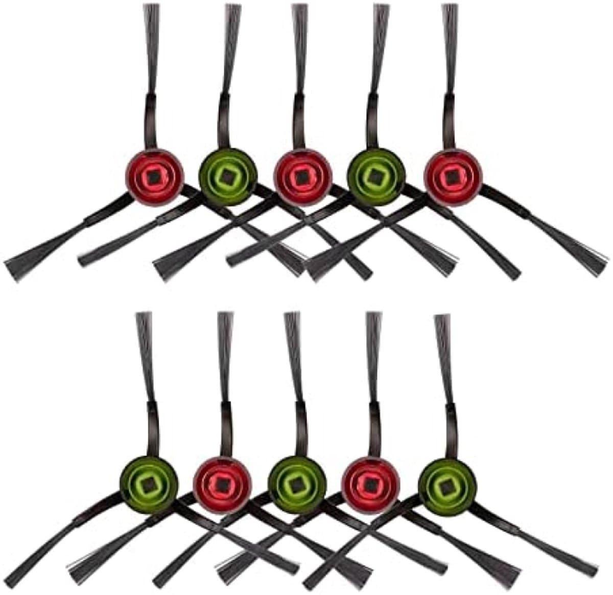 (10 stuks) N10 Zijborstel Vervangende Onderdelen voor Robot Vacuüm Ecovacs DEEBOT OZMO N10 N10 Plus 920 950 T8 AIVI Max T9 T5 N5 N7 N8+ N8 Pro N8 Pro DX55 DX93 DJ65 Zijborstels 5 paar. — afbeelding 1