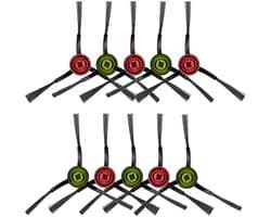 (10 stuks) N10 Zijborstel Vervangende Onderdelen voor Robot Vacuüm Ecovacs DEEBOT OZMO N10 N10 Plus 920 950 T8 AIVI Max T9 T5 N5 N7 N8+ N8 Pro N8 Pro DX55 DX93 DJ65 Zijborstels 5 paar.