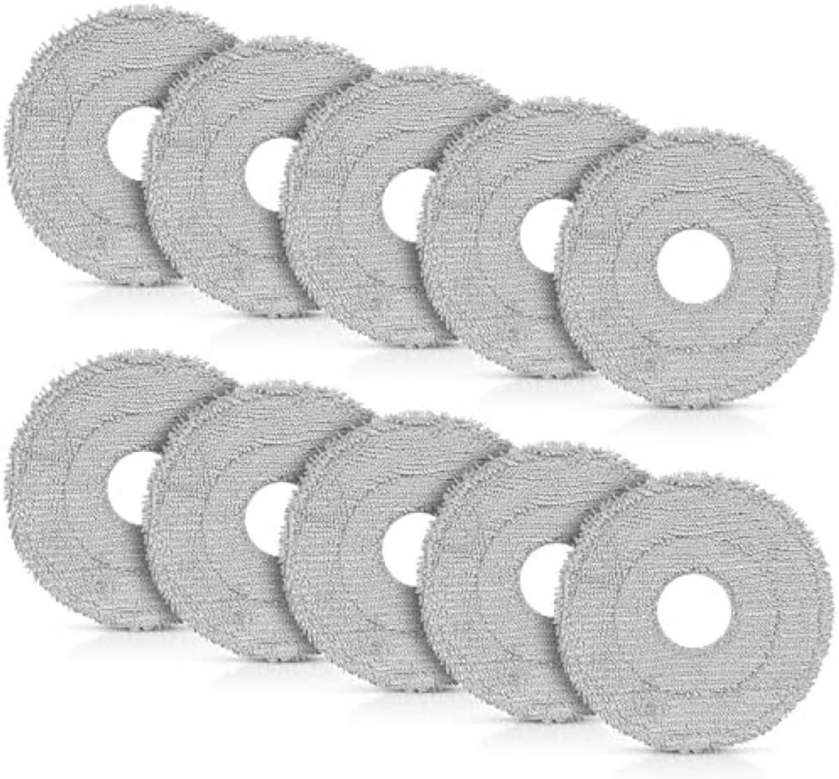 10 stuks doekjes voor Dreame X40 Ultra / X40 Master / L10s Ultra Gen 2 / L10s Pro Ultra / L40 Ultra / X30 Ultra / Mova E30 Ultra stofzuigerrobot, wasbare microvezel dweilpads, vervangende accessoires — afbeelding 1