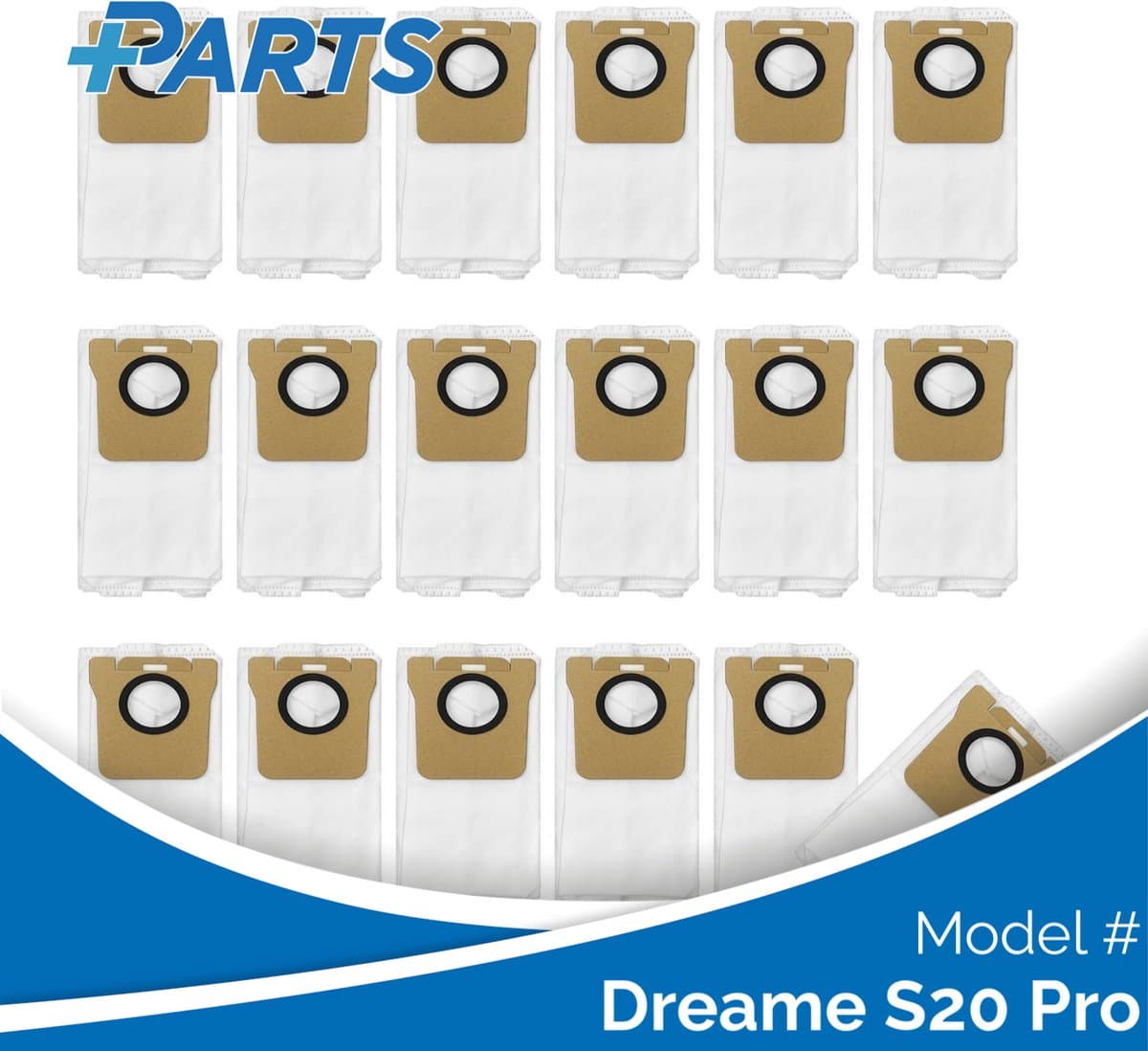 Dreame S20 Pro Stofzakken (18 Stuks, Plus.Parts® alternatief voor RDB3) — afbeelding 1