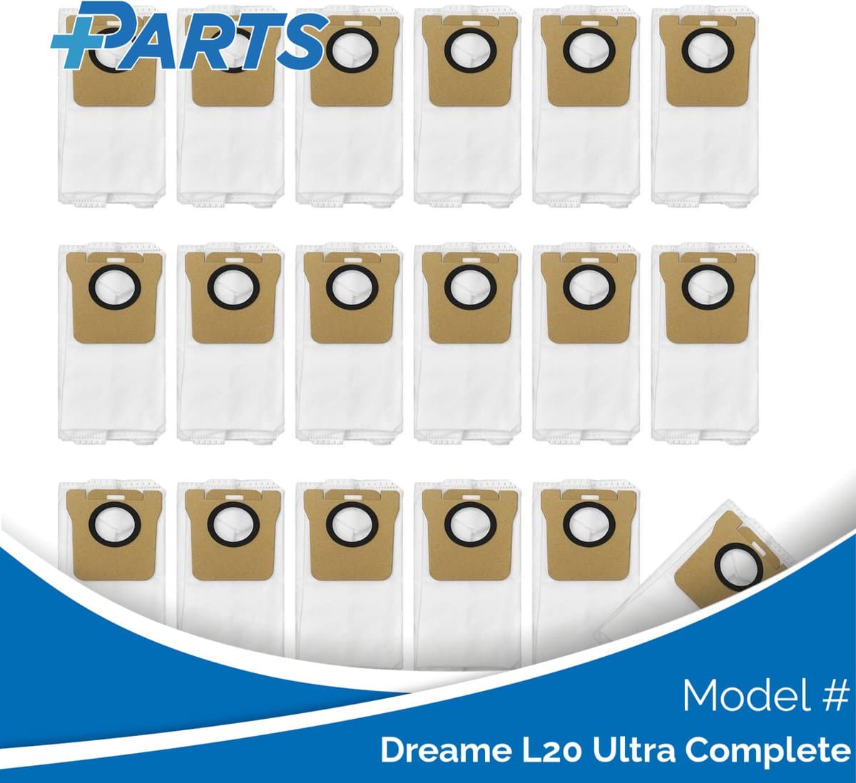 Dreame L20 Ultra Complete Stofzakken (18 Stuks, Plus.Parts® alternatief voor RDB3) — afbeelding 1