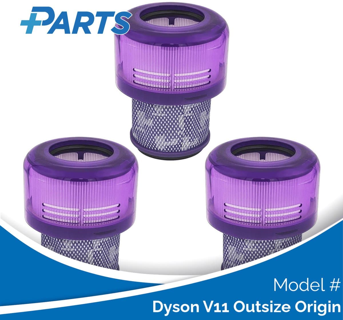 Dyson V11 Outsize Origin Filters (3 Stuks, Plus.Parts® alternatief voor 970422-01) — afbeelding 1