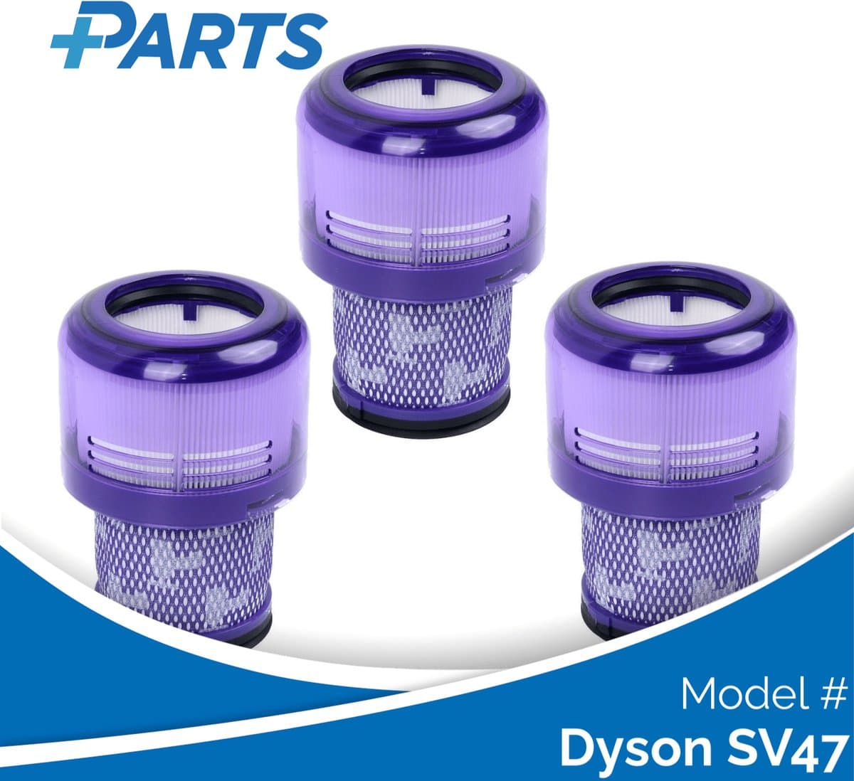Dyson SV47 Filters (3 Stuks, Plus.Parts® alternatief voor 970013-02) — afbeelding 1