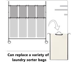 Wassorteerder Zakken - Wasopslag Organizer - Huishoudelijk Gebruik - Waterdicht Oxford Materiaal - 3476 x 2165 cm - Beige