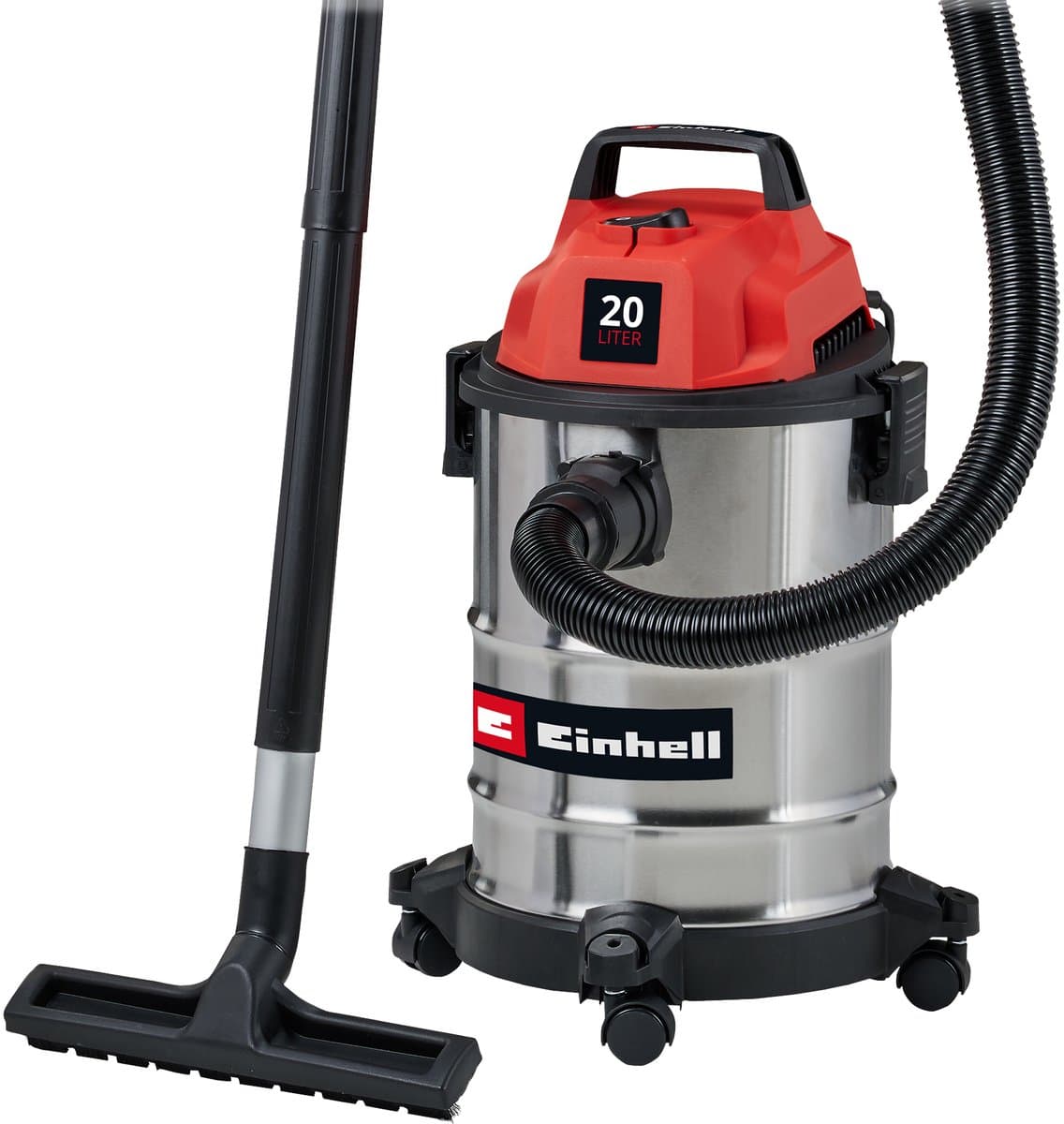 Einhell Elektrische Nat-/Droogzuiger TC-VC 2045 S - 900 W - 180 mbar - 20 L - Blaasaansluiting - Incl. diverse accessoires - kunststofslang 1,5 m - 3-delige kunststof buis - Schuimfilter — afbeelding 1