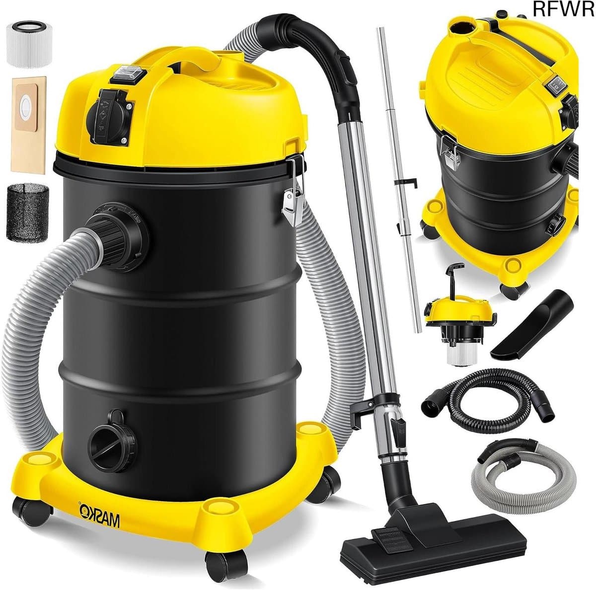 RFWR® 6-in-1 Industriële Stofzuiger met Nat en Droog Zuigen, Blasfunctie en 2300 W Vermogen — afbeelding 1