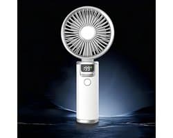 Handheld windturbineventilator - oplaadbaar - hoge snelheid - ideaal voor onderweg - SnelShoppen