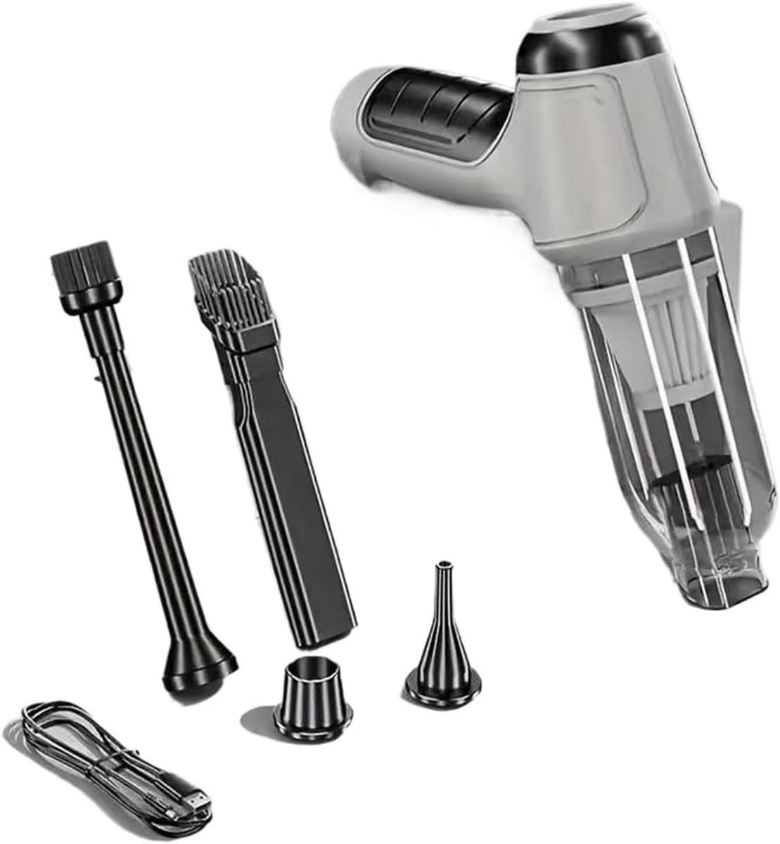 Draagbare Stofzuiger - Mini Reiniger - Auto Interieur Reinigen - Draadloos Ontwerp - 500g - Grijs — afbeelding 1