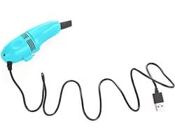 Mini Computer Stofzuiger - Toetsenbord Reiniger - Bureau Schoonmaken - USB Aangedreven - 14 cm Lengte - Zwart
