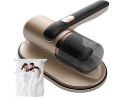 Draagbare Stofzuiger - Handstofzuiger Bed - Hygiënisch Huis - Krachtige Zuigkracht - 100 mbar - Goud