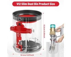 Stofzuigercontainer reserveonderdeel voor Dyson V12 Detect Slim - Stofverzamelpan reservoir accessoires voor Dyson V10 Digital Slim - Stofbusje onderdeel nr. 965272 - PromoHome