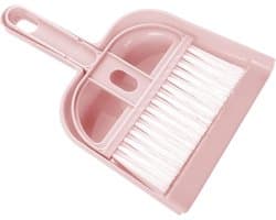 Handstoffer en Blikset - Mini Bezem - Snel Schoonmaken - Elastische Borstelharen - 20 x 13 x 3 cm