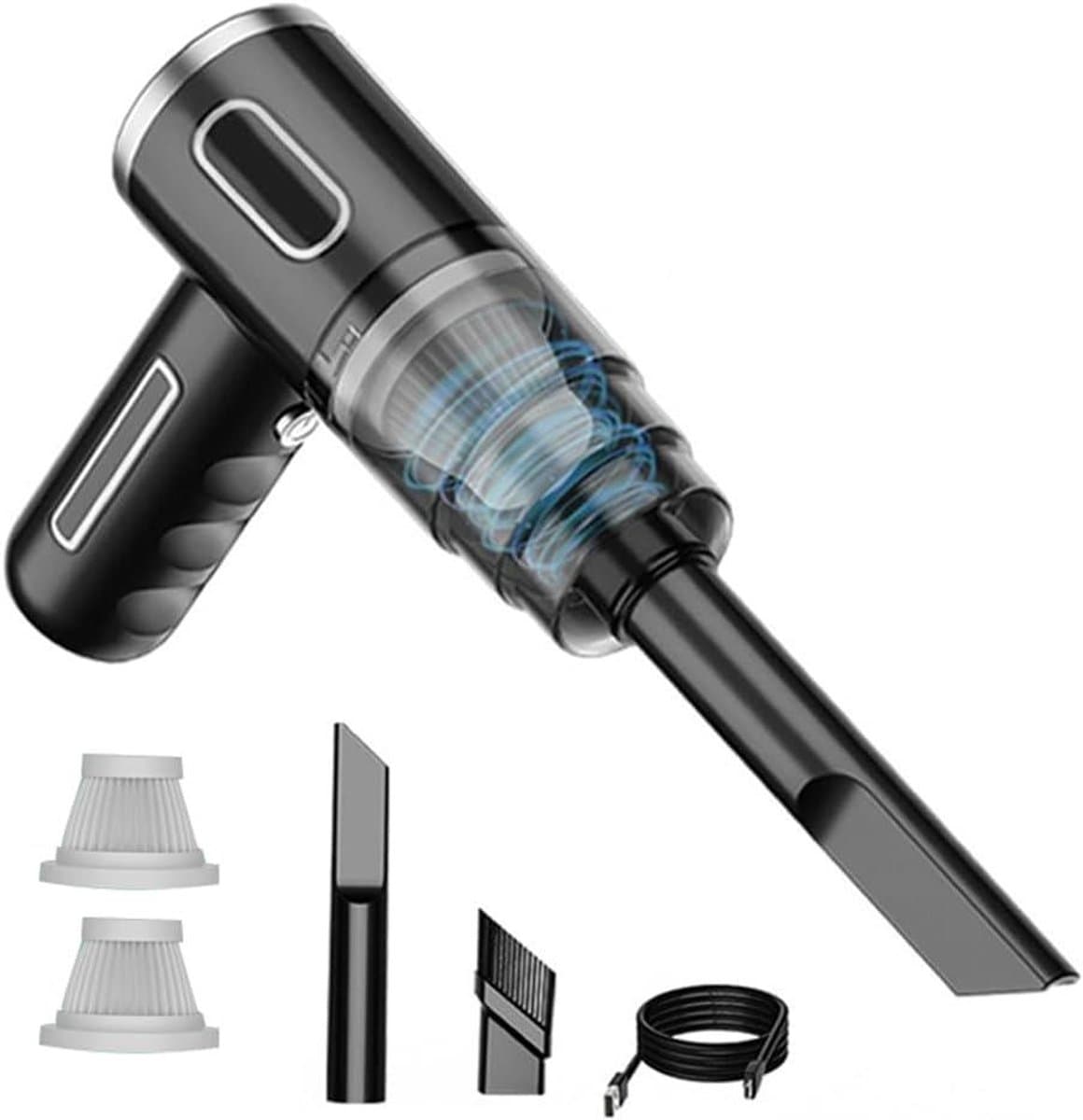 Draagbare Kruimeldief - Draadloos Handstofzuiger - Auto Reinigen - Compact Ontwerp - Mini Formaat - Zwart — afbeelding 1