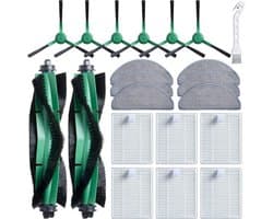 21 Stuks Accessoireset voor iRobot Roomba Combo 2 Essential Y0140/Y0112/Y0110 - voor Roomba 105 Combo Vervanging - 2 handborstels, 6 filters, 6 zijborstels, 6 dweilpads, 1 reinigingsborstel