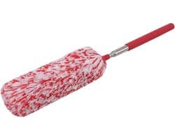 Microvezel Stoffer - Stofwisser Plafond - Hoge Oppervlakken Reinigen - Uitschuifbaar Handvat - 32-80cm - Rood