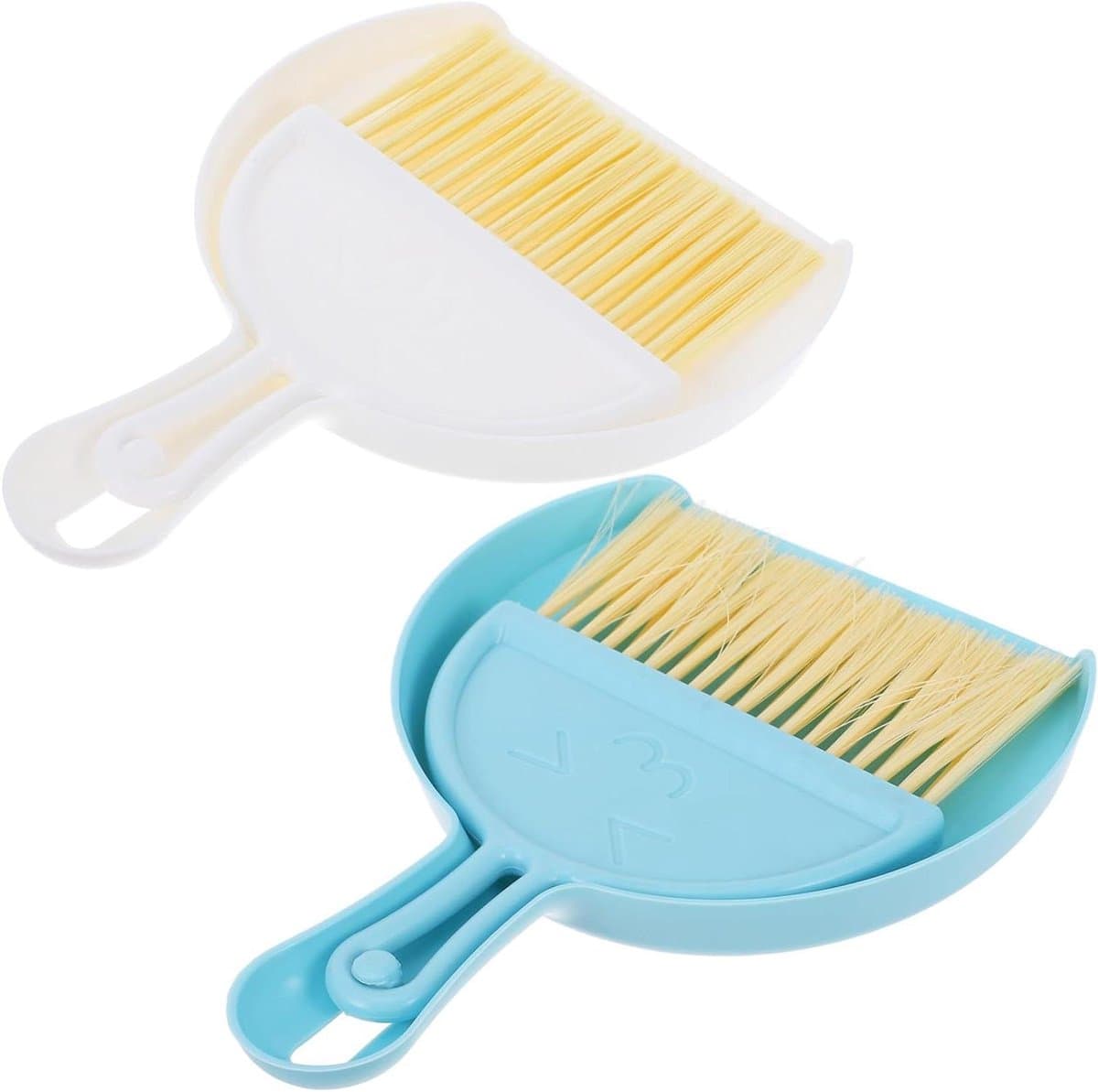 Kruimelveger Set - Kleine Bezem - Tafel Schoonmaken - Ergonomisch Ontwerp - 21 cm - Meerdere Kleuren — afbeelding 1