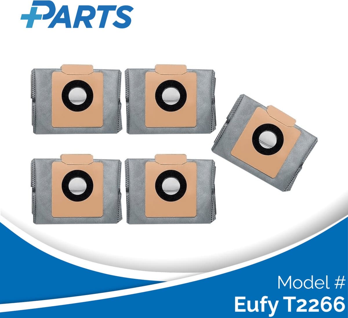 Eufy T2266 Stofzakken (5 Stuks, Plus.Parts® alternatief voor T29F70A2) — afbeelding 1
