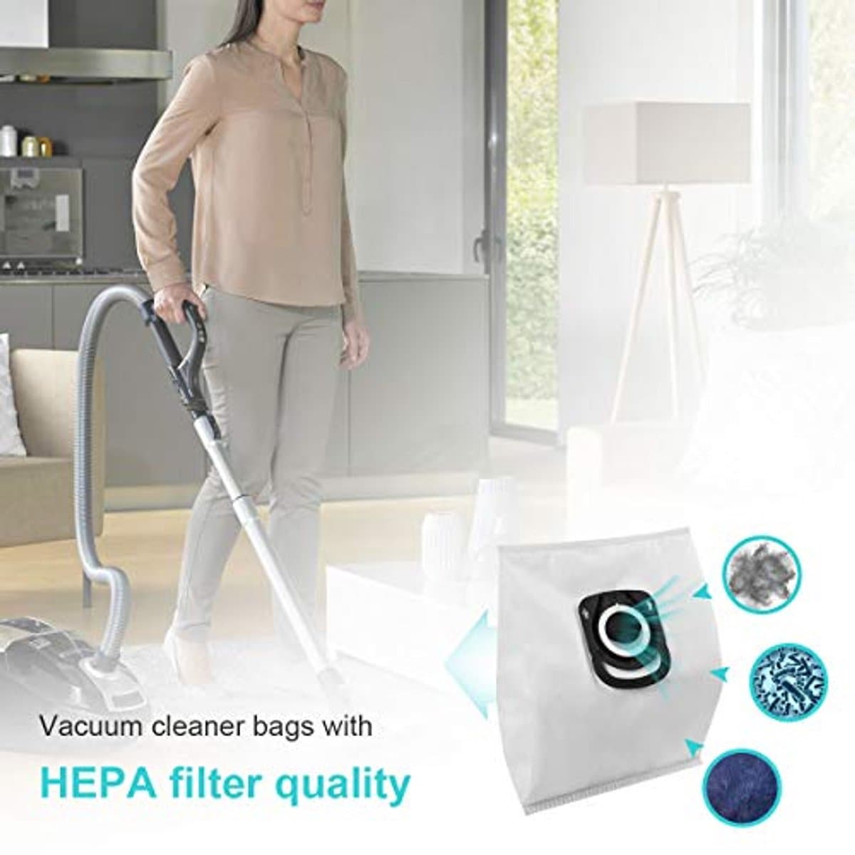 8 Stofzuigerzakken voor Rowenta Compact Power en Silence Force - Anti-geur, Hygiëne — afbeelding 1