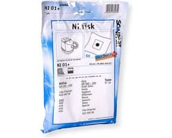 Scanpart stofzuigerzakken 4 stuks - Geschikt voor Nilfisk Elite Extreme GM300 GM400 GM500 King Power - Inclusief 1 filter - Alternatief