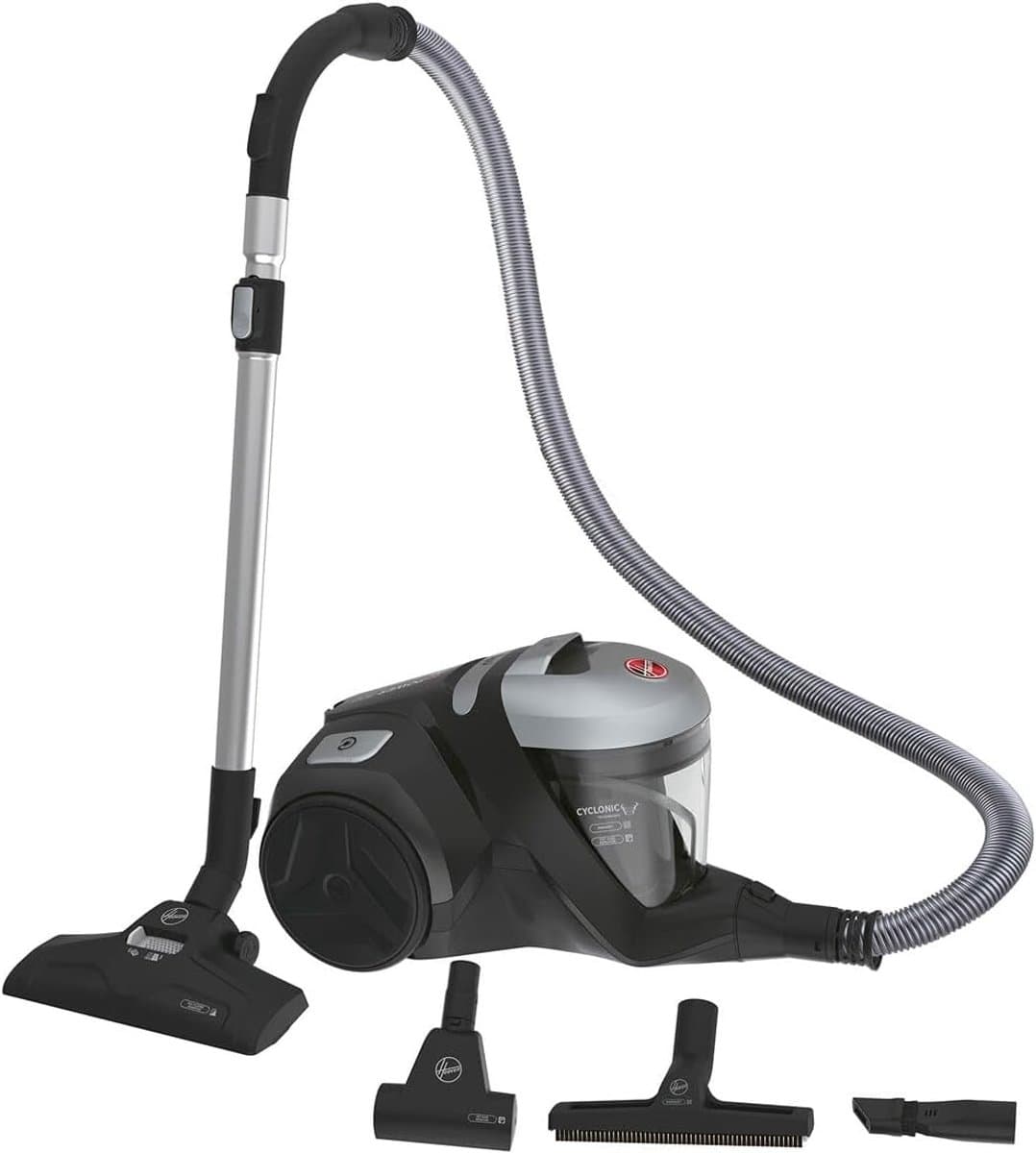 Zakloze Stofzuiger - Cilinder Stofzuiger - Huishoudelijk Reinigen - Mini Turbo Borstel - 2 Liter Container - Grijs Zwart — afbeelding 1