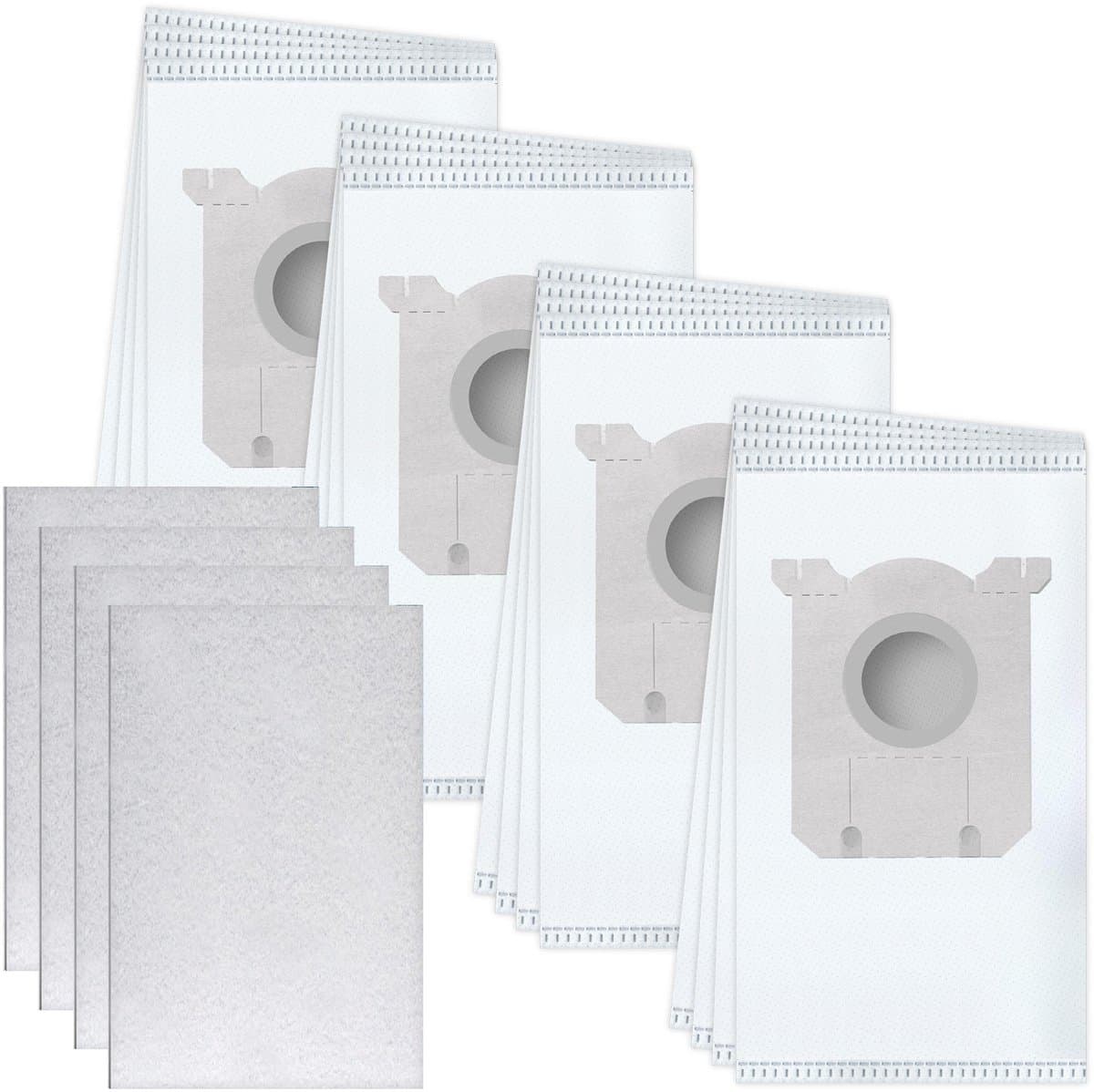 Sillar Set 16x Stofzuigerzak - microvezel - 4x Stofzuiger filter, universeel - vervangend - 3-laags filtersysteem - geschikt voor stofzuigers van AEG Electrolux Philips — afbeelding 1
