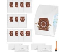 15 stuks - Erbij betrekken12 stofzakken - 2 sets filterkatoen en een borstel - compatibel met Miele Hoover Pure CO-stofzuigerzakken voor Guard M1 S8380 Flex Parquet Silence Performance Cat & Dog-serie