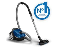 Philips Stofzuiger met Zak Performer Compact XD3110/09 - Lang Snoer - Alle Vloertypen - TriActive mondstuk - Incl 2 Extra Mondstukken - Blauw