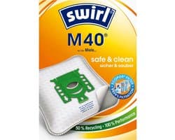 SWIRL - Stofzuigerzak M40 - 10 stofzakken + 2 filters + 2 deo - past op stofzuigers van Miele (Type GN)