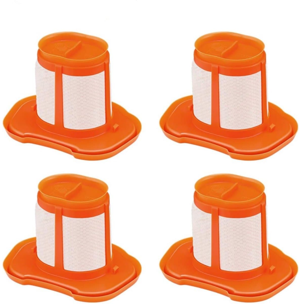 4 stuks filters geschikt voor Black+Decker HHVK320J- HHVK320J10 -HHVK320JZ01- HHVK515J- HHVK515JP -HHVK515JP07 -HHVK515J00FF -HHVK415B01 handstofzuiger reserveonderdelen accessoires vervangingsfilter wasbaar — afbeelding 1