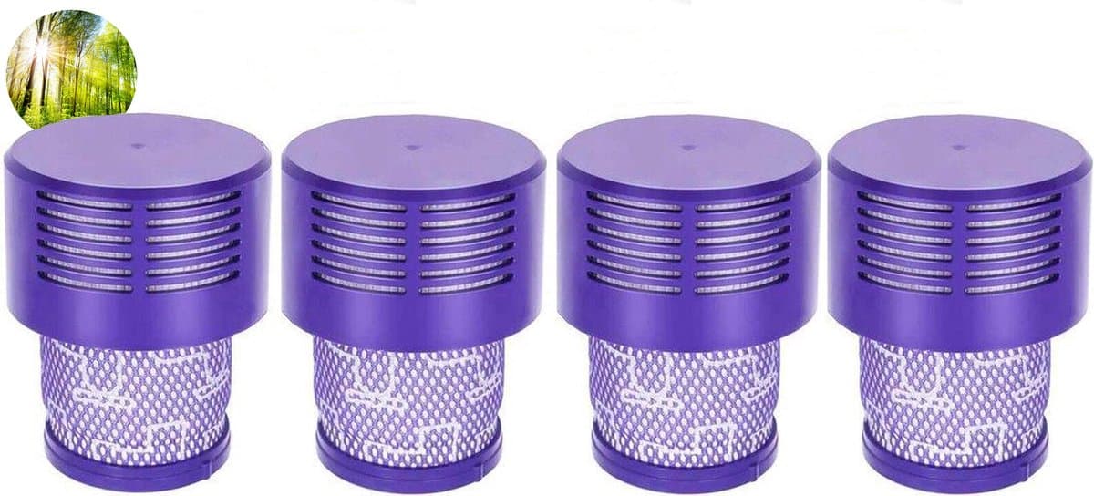 4 x HEPA filter geschikt voor Dyson V10 Sv12 stofzuiger Total Clean, Parquet, Motorhead, Animal wasbaar steelstofzuiger DY-969082-01 — afbeelding 1