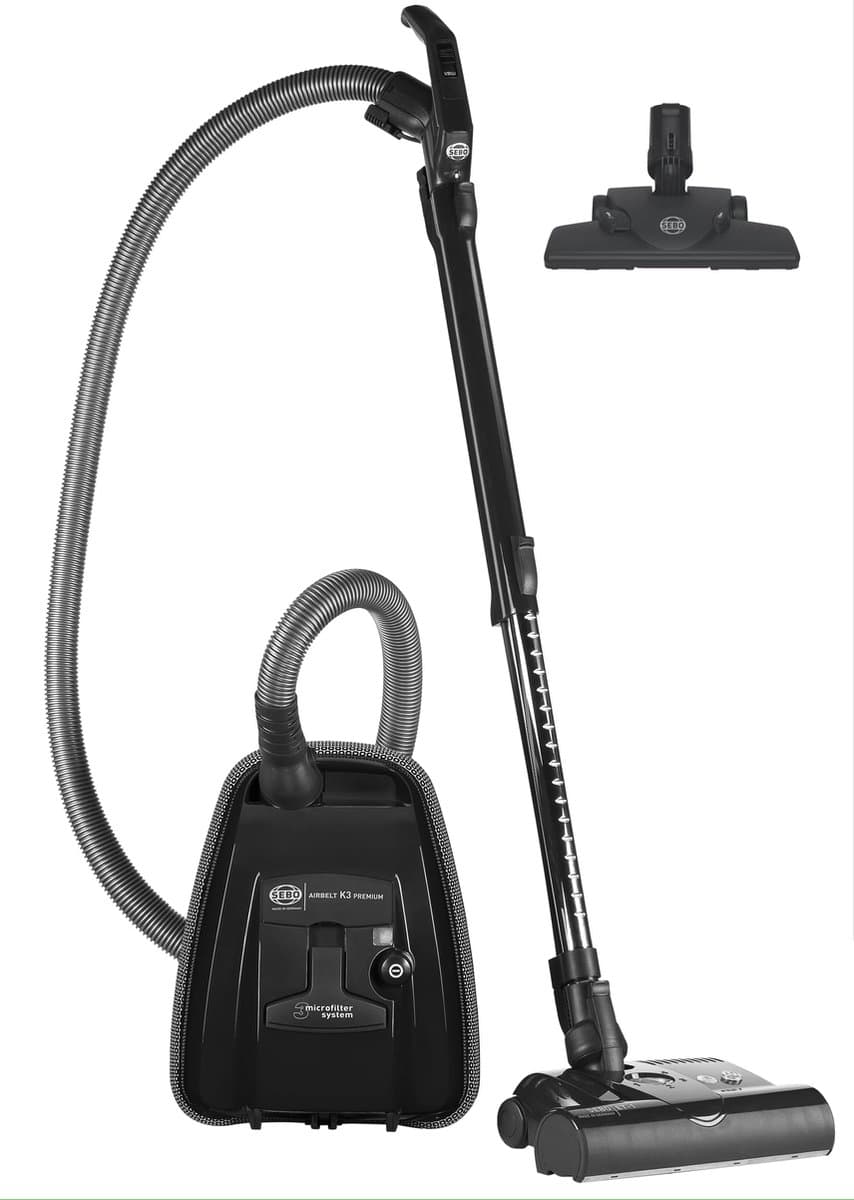 SEBO K3 Premium | Zwarte sledestofzuiger | Elektronische borstel voor tapijt | 5,5 kilogram — afbeelding 1
