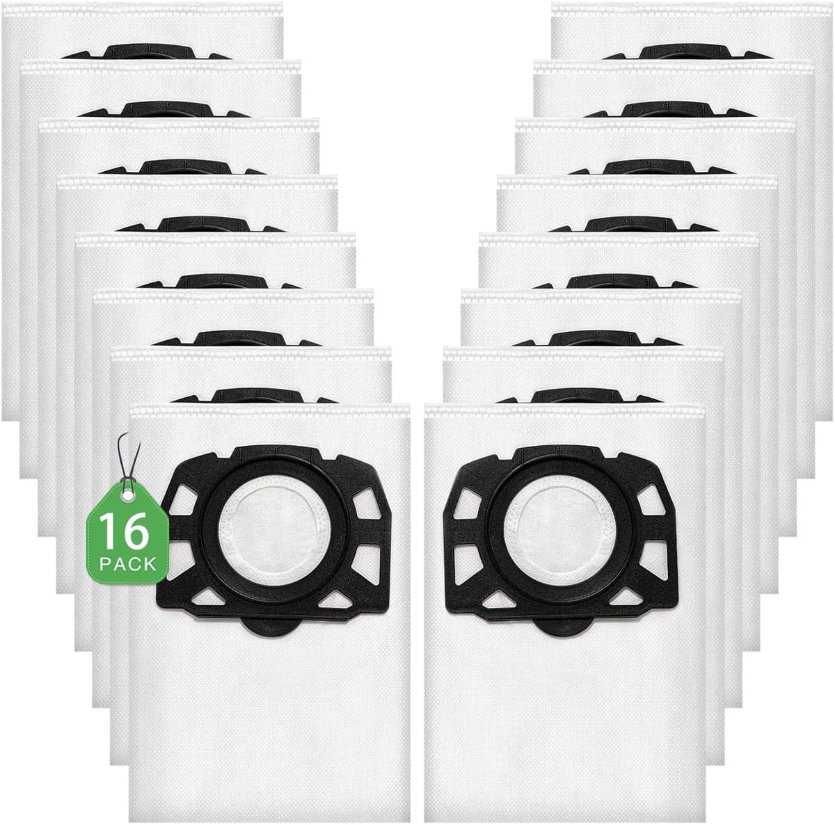 16 stuks stofzuigerzakken voor Kärcher WD2Plus/WD3/KWD1-KWD3/MV3/SE4001/SE4002 - PromoHome - Vervangt 2.863-314.0 — afbeelding 1